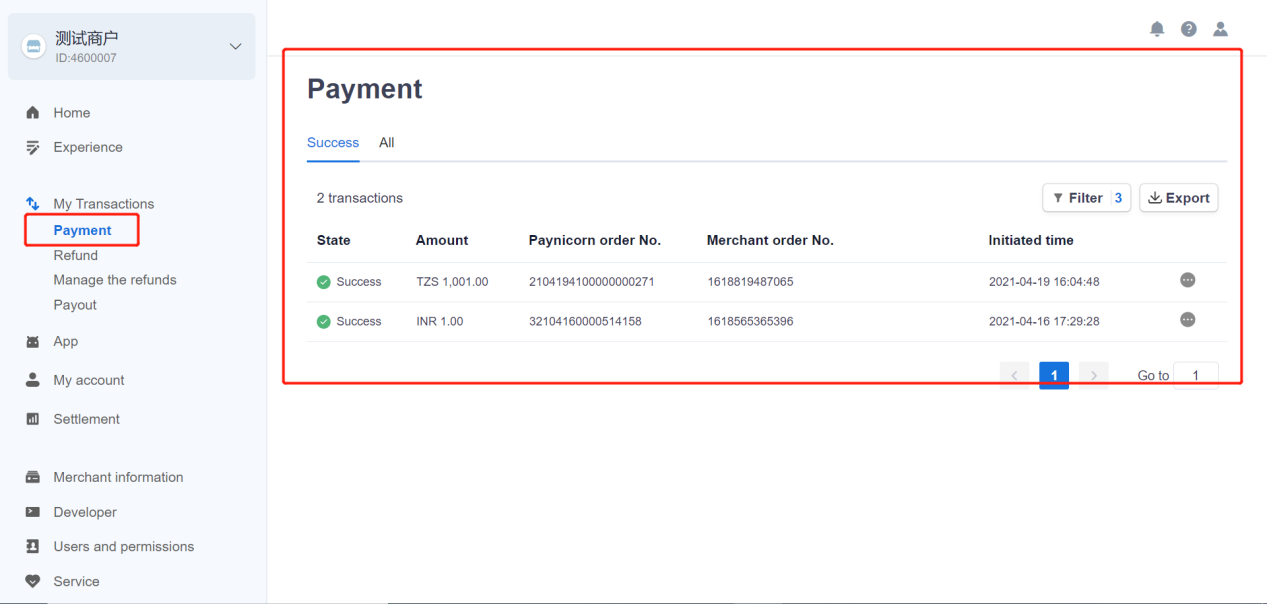 Payment