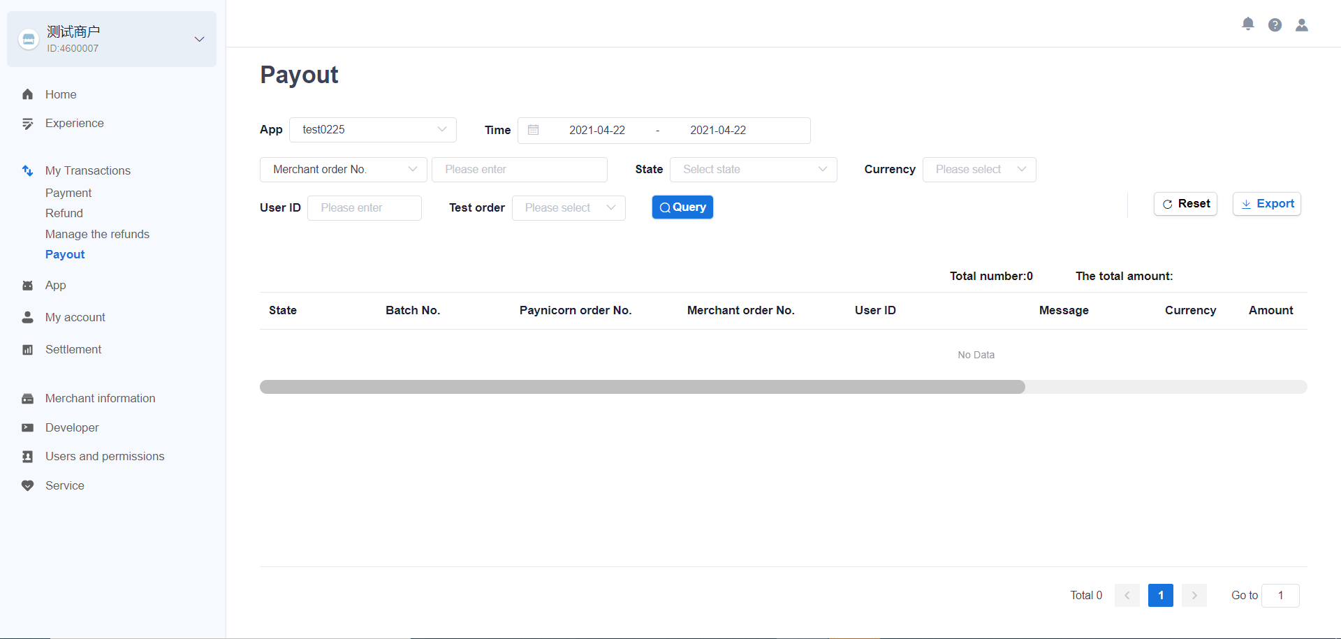 Payout